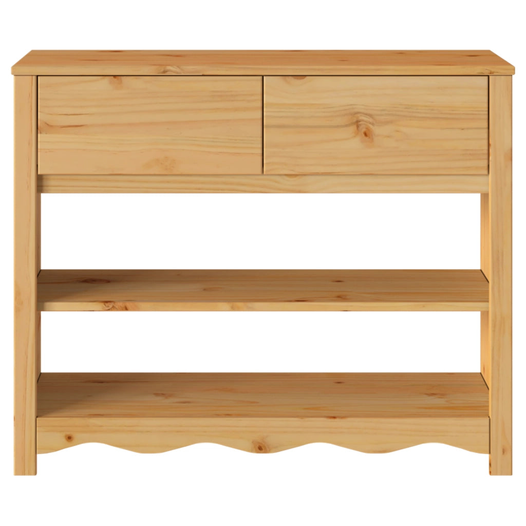 Tavolo Consolle "DRAMMEN" 89,5x37x73 cm Legno Massello di Pino