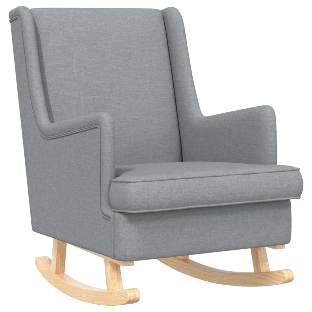 Poltrona con Ottomano 2 pz Grigio Chiaro Tessuto 3418852