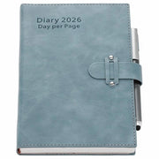 Agenda 2026, 365 giorni, A5, copertina rigida, organizzatore con spazio per ogni giorno, inclusa penna e adesivi, ideale per uso professionale e scolastico, calendario annuale.