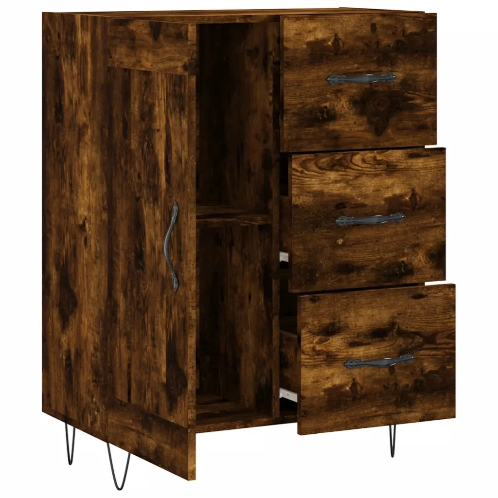 Credenza Rovere Fumo 69,5x34x90 cm in Legno Multistrato 830257