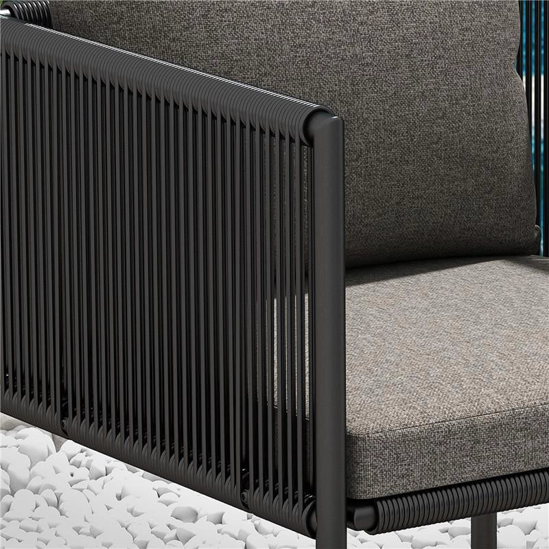 SET DA GIARDINO 3 PEZZI IN RATTAN CON 2 SEDIE 50X51.5X67 CM E TAVOLO 110X60X75 CM IN LEGNO COMPOSITO