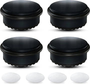 Stopper per porta in acciaio inossidabile nero, 4 pezzi - muovibili per parete - stopper per porta premium senza foratura - peso 11 kg - base 10 x 45 cm