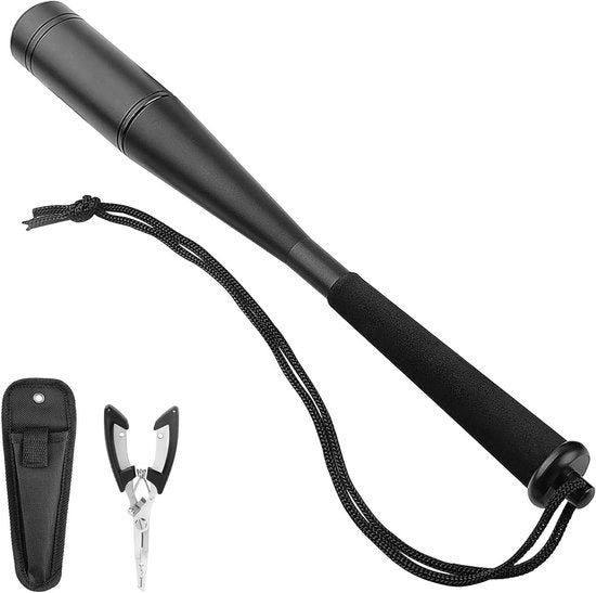 Visdoder con manico antiscivolo con lunghezza di 247 cm in alluminio - ideale per principianti che praticano pesca di trota (nero)