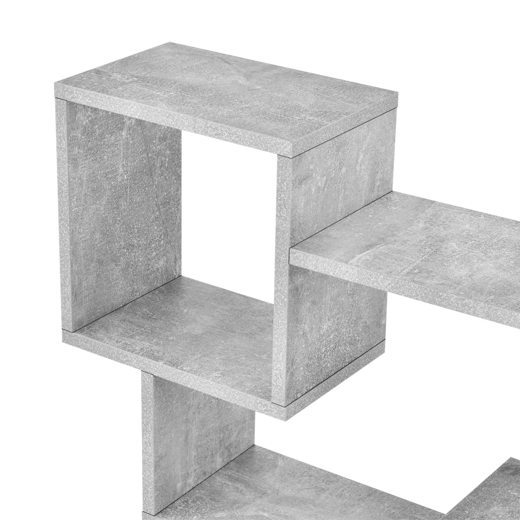 Elegante mensola da parete unità di stoccaggio a 3 livelli 87 cm effetto cemento 03_0005200
