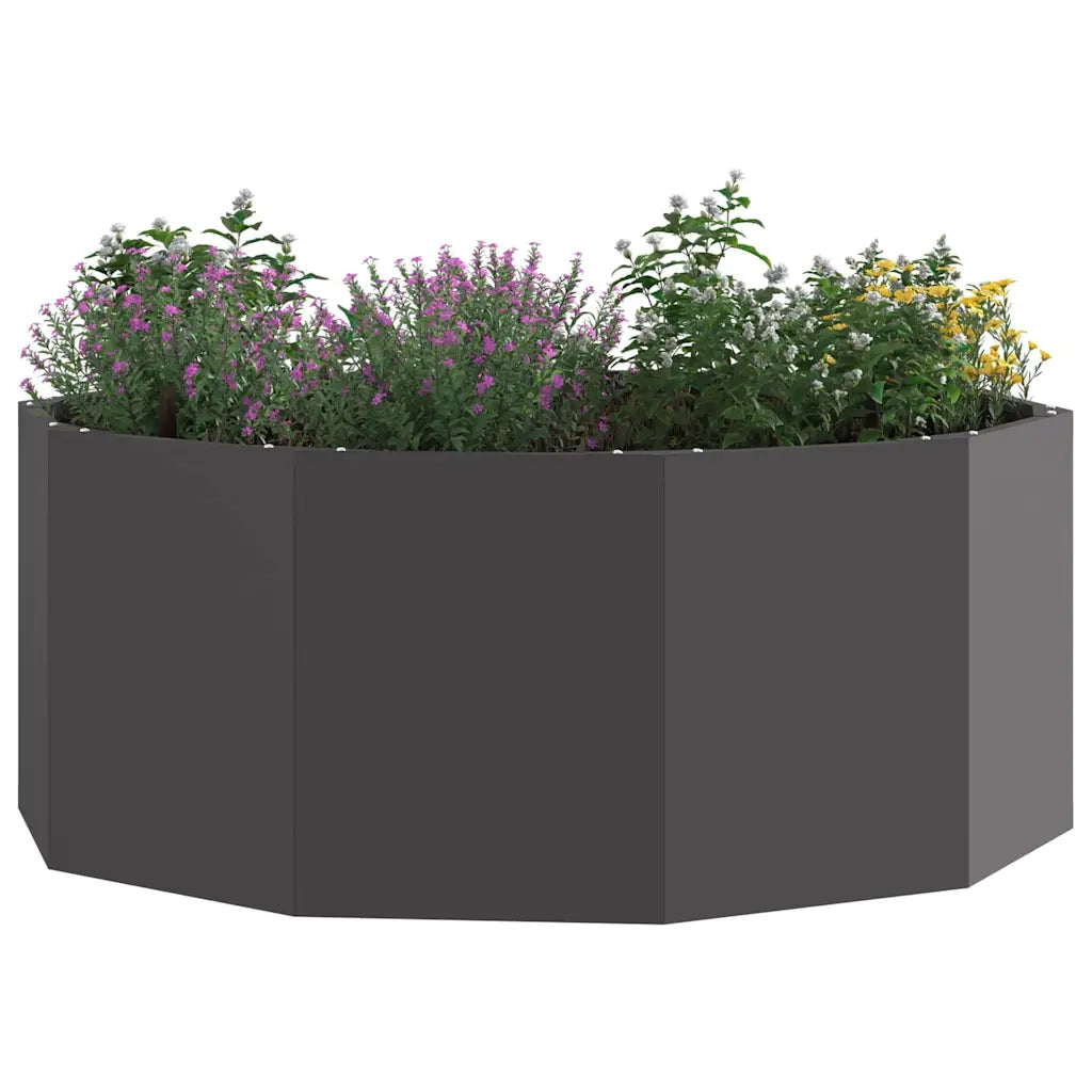 Fioriera Nero 90 x 90 x 35 cm Acciaio