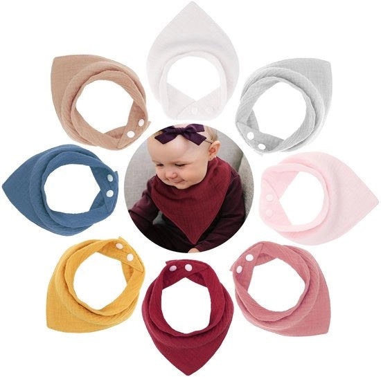 Set di assorbenti per bambino 8 pezzi - Pannolino in silicone - Assorbenti per capelli - Fazzoletti assorbenti in cotone - Adattabile - Materiale morbido e idoneo per la pelle - Assorbenti per bambino