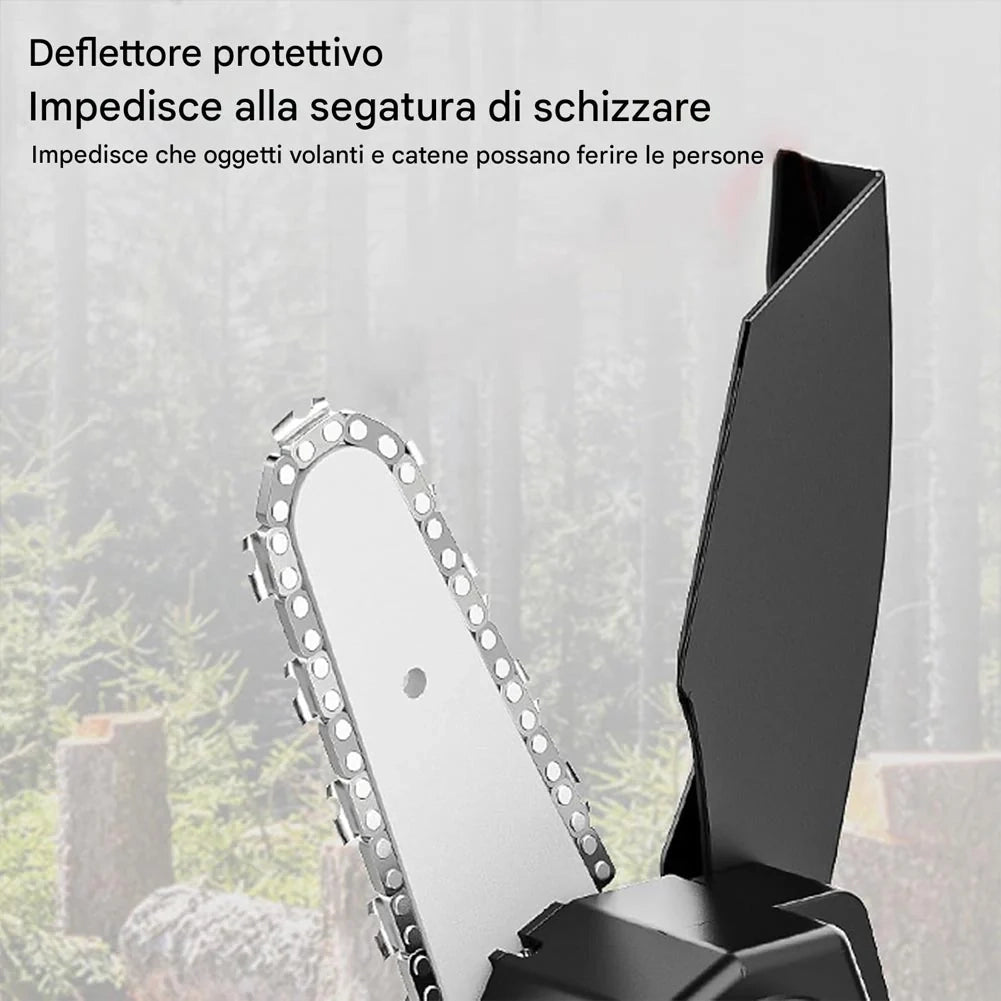 Mini Motosega Elettrica con Doppia Batteria Sega Portatile per Potatura con Accessori