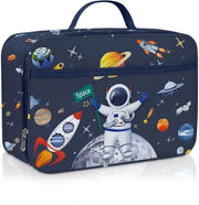 Borsa Isolante Spaziale Blu per Bambini, Borsa a Mano per Ragazzi con Leone Koala, Borsa per Picnic Acquarossa per Scuole