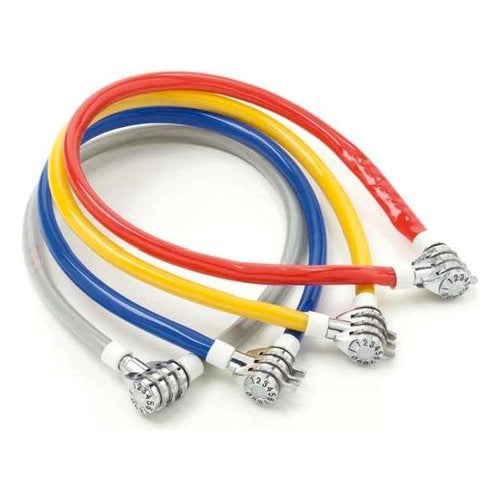 Lucchetto a cavo con combinazione cm 58 colori assortiti