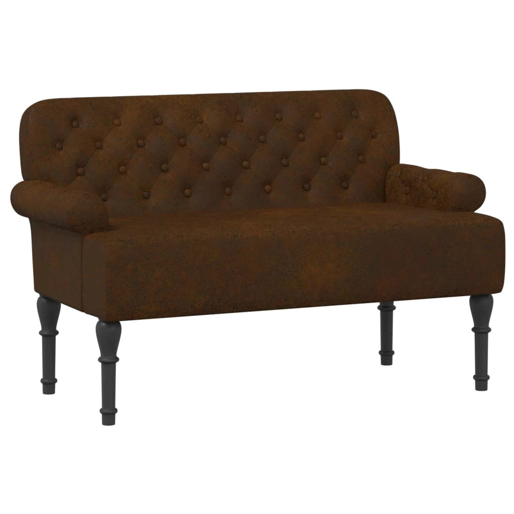 Loveseat con bottoni imbottiti Marrone 120 x 65 x 78 cm 42041839