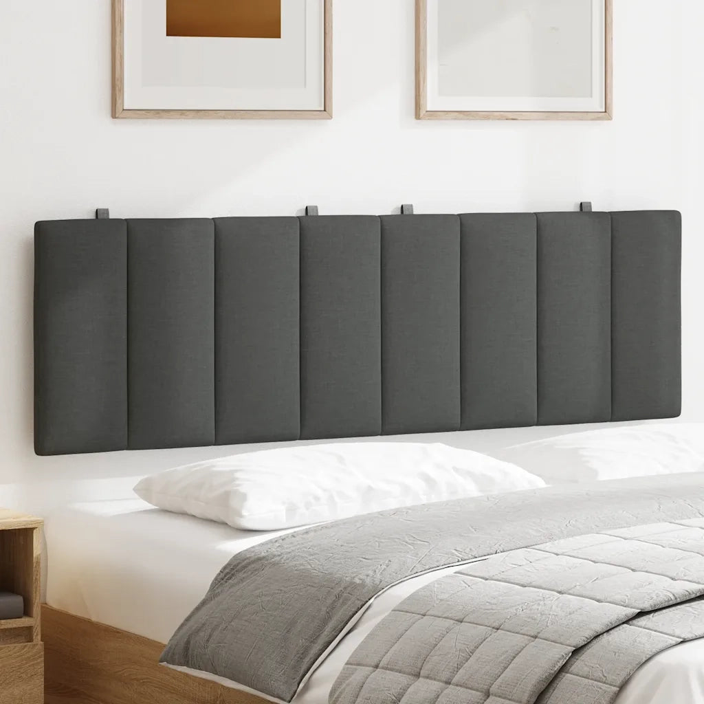 Cuscino Testiera-Cuscino per Testiera Hanko Grigio Scuro 160 cm in Tessuto