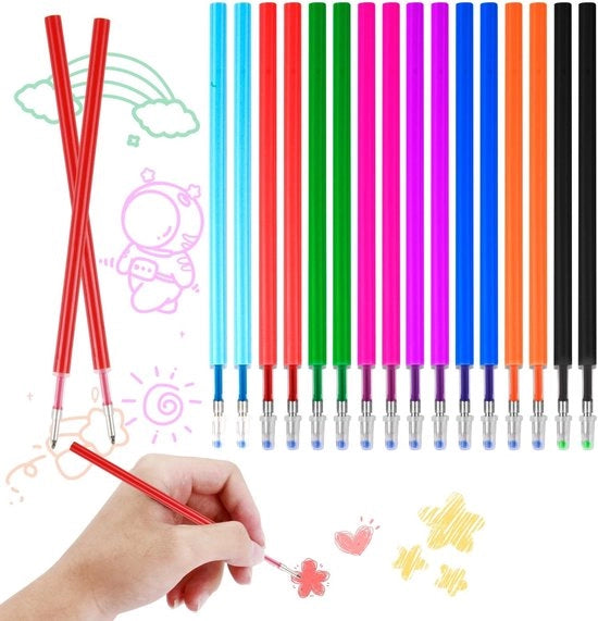 Reservevolline per penna, compatibile con penna cancellabile, inchiostro sensibile alla temperatura, 0,7 mm, 8 colori vistosi, lunga durata per la scrittura e la disegnatura