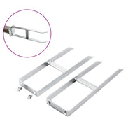 Picchetti di Terra 2 pz per Recinzione WPC in Acciaio 40 cm 49080