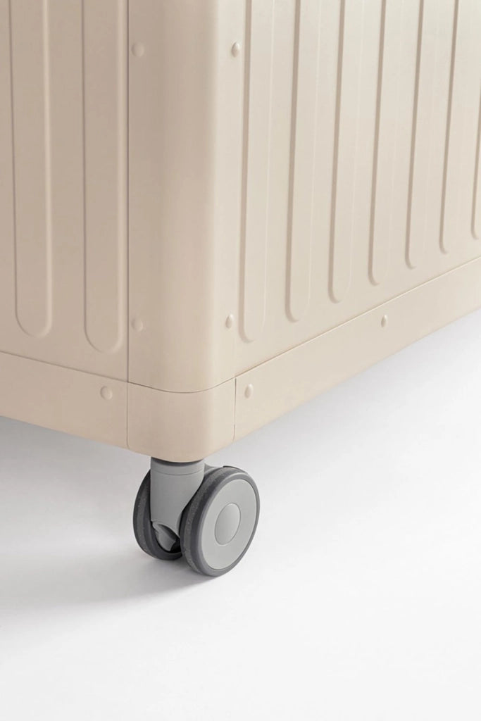 Baule Contenitore da Esterno 141,6x72x70h cm Apertura Facile e Ruote in Alluminio Ocean S Seta