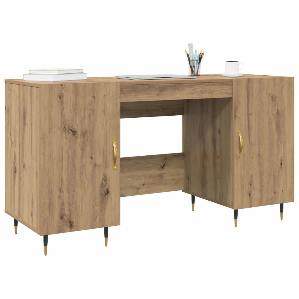 Scrivania rovere artigianale 140 x 50 x 75 cm Legno multistrato