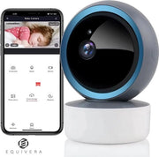 Babymonitor con Camera - Monitor per Bambini - Camera per Animali con App - Camera per Cani - Camera di Sicurezza - Wi-Fi - Full HD - Visione Notturna - Da Non Manicare in Casa