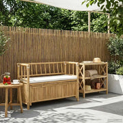 Panca da Giardino con Contenitore 110 x 47 x 80 cm Bambù