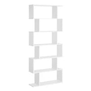 Scaffale Alto con 6 Ripiani, Libreria Scaffalatura in Legno Design Moderno, Bianco 80 × 23 × 192cm