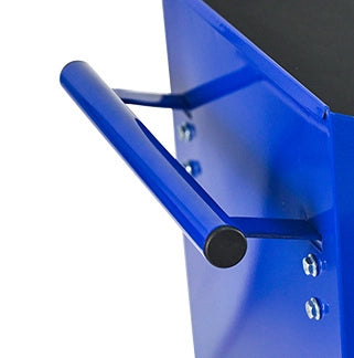Carrello Portautensili in Acciaio con 5 Cassetti e Ruote, 60x33x77,5 cm, Nero e Blu