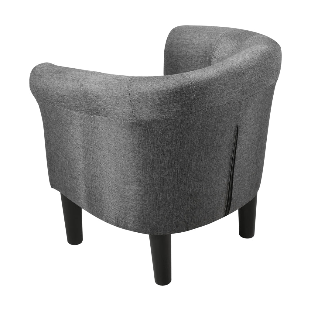 Poltrona lounge seduta in tessuto di poliestere 70 cm grigio scuro 03_0001935