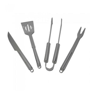 Betty garden valigetta 4 accessori per barbecue in acciaio inox