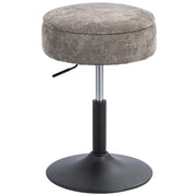 Sgabello da Bar Rotante con Altezza Regolabile e Rivestimento in Velluto Grigio ¨C zephmum ¨C Grigio