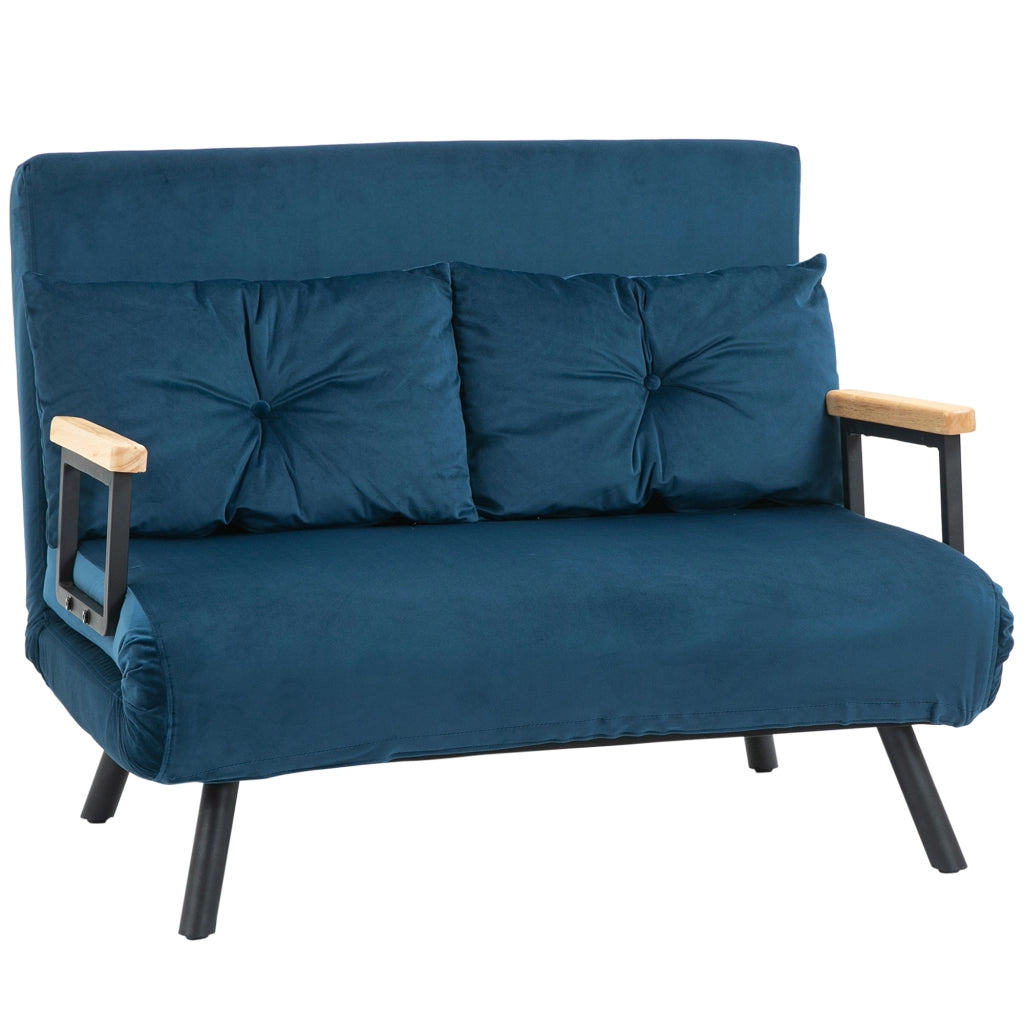 POLTRONA LETTO Reclinabile 102x73x81 cm Blu in acciaio