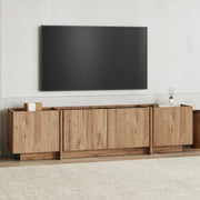 Nokarara, Mobile Porta tv Apertura a Ribalta, 180x35x46h cm Marrone Rovere Nodi