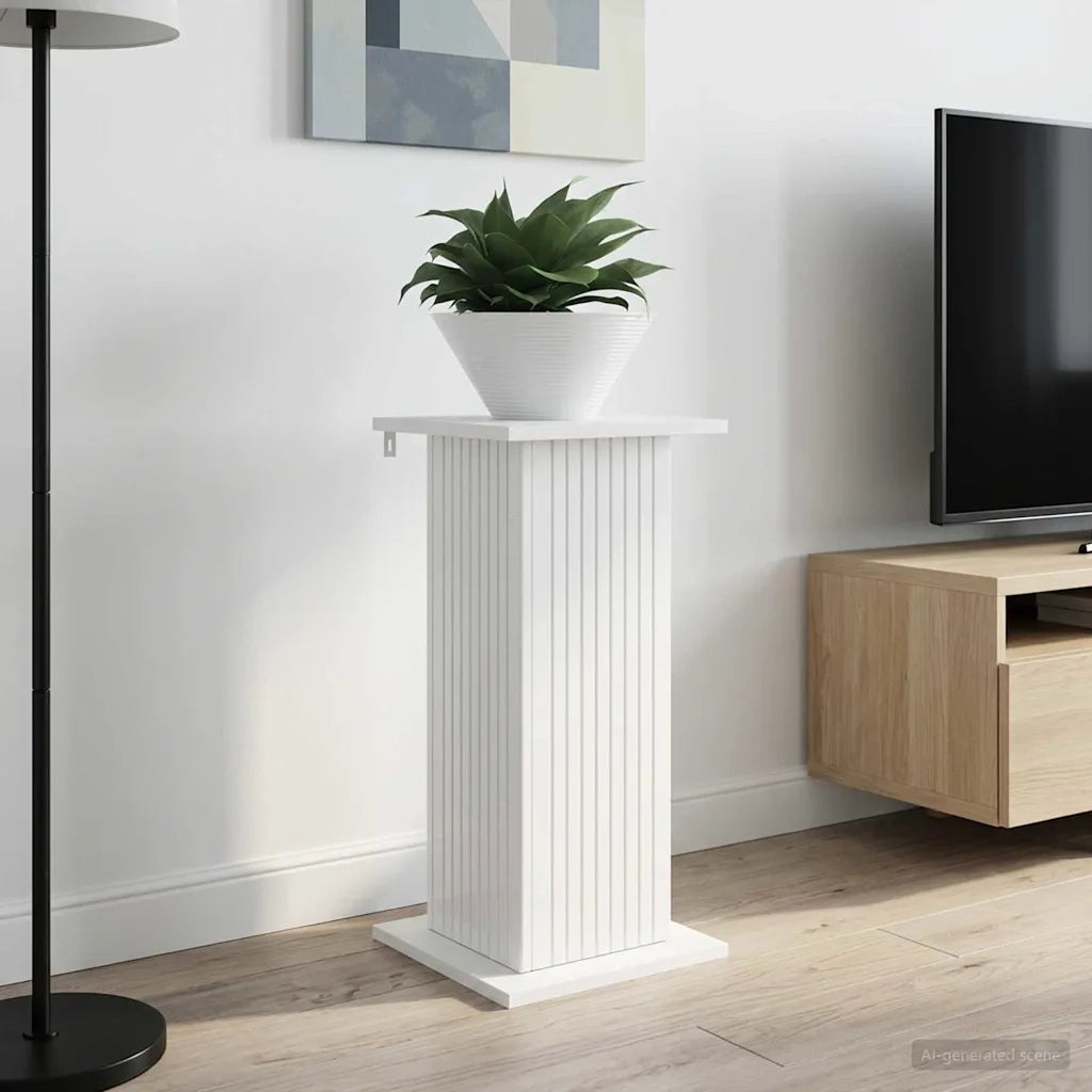 Supporto per piante 2 pcs Bianco Lucido 30,5 x 30 x 60,5 cm