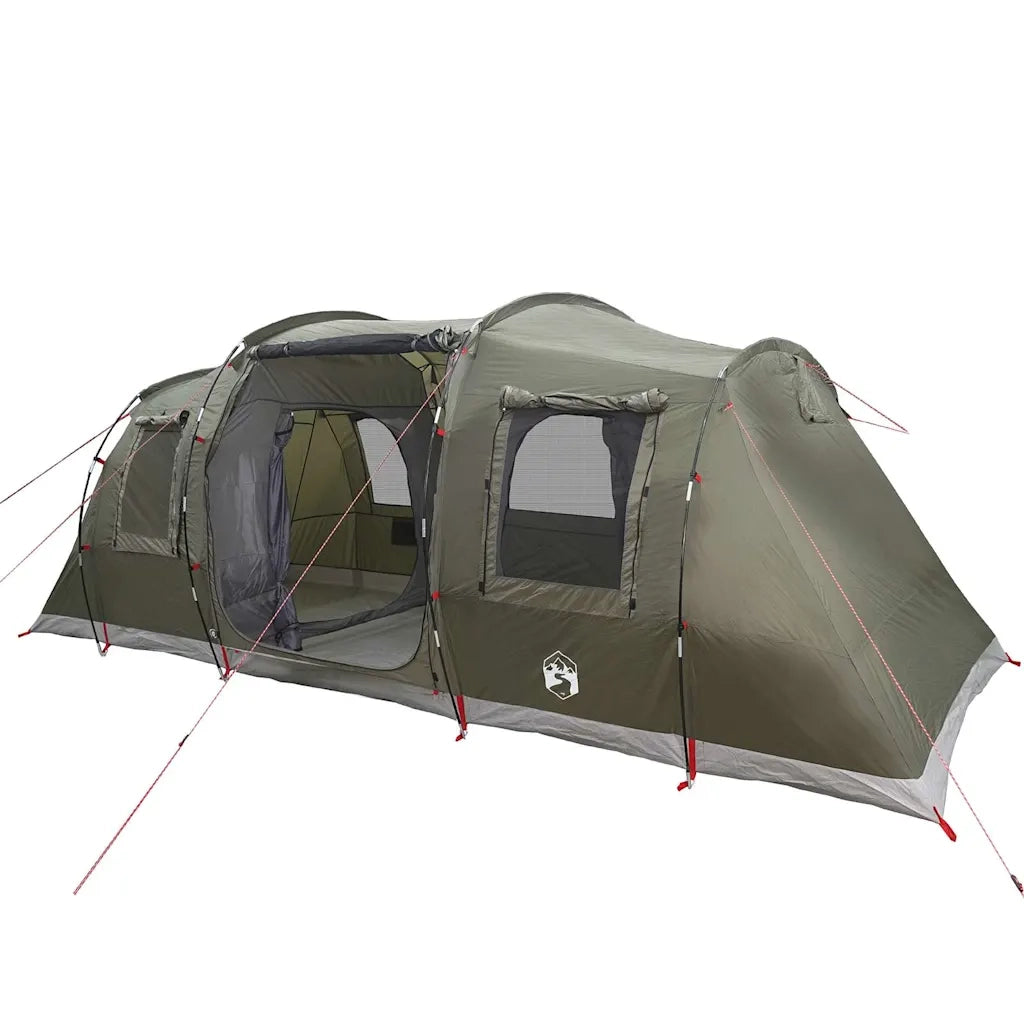 Tenda da Campeggio a Tunnel 4 Persone Verde Oliva Impermeabile 4009413