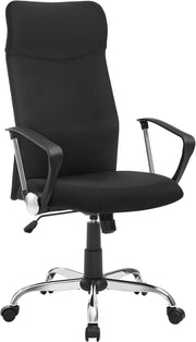 SONGMICS Sedia da Ufficio, Sedia da Scrivania Ergonomica, Girevole, Seduta Imbottito, Regolabile in Altezza e Inclinabile, Portata di 120 kg, Nero OBN034B01