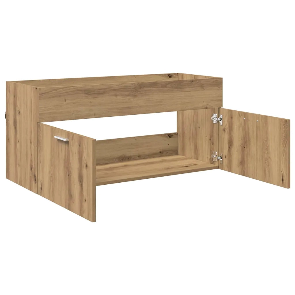 Armadio sottolavello-Mobile sottolavello Rovere artigianale Legno multistrato