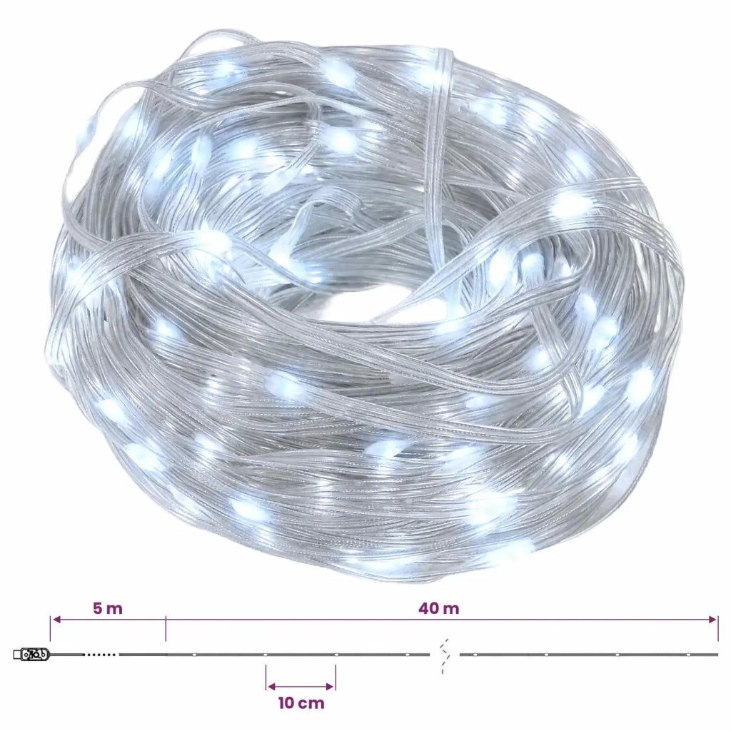 Luci a corda 400 LED Bianco freddo 40 m 42054100
