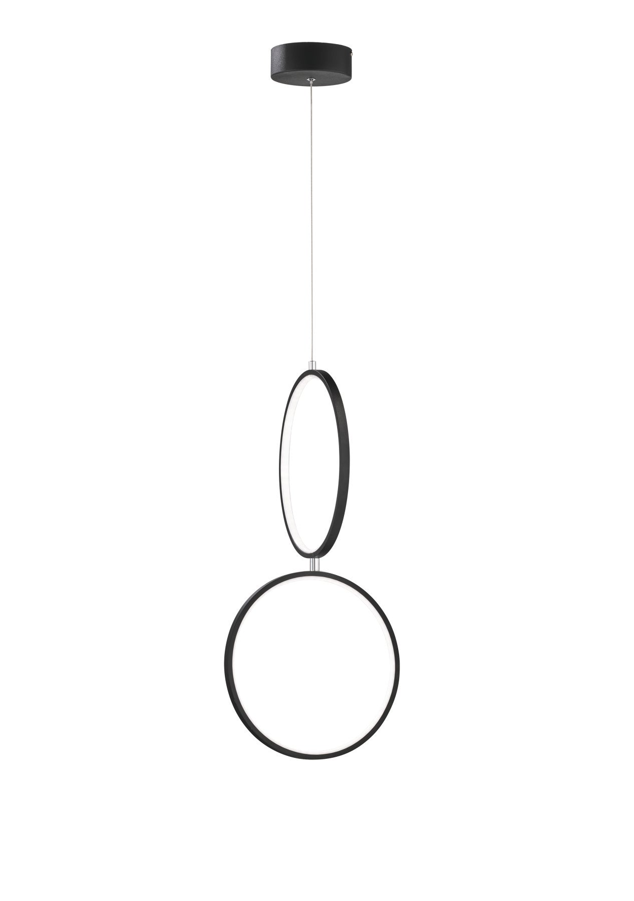 Lampada a Sospensione da Interno a LED in Metallo Nero Opaco
