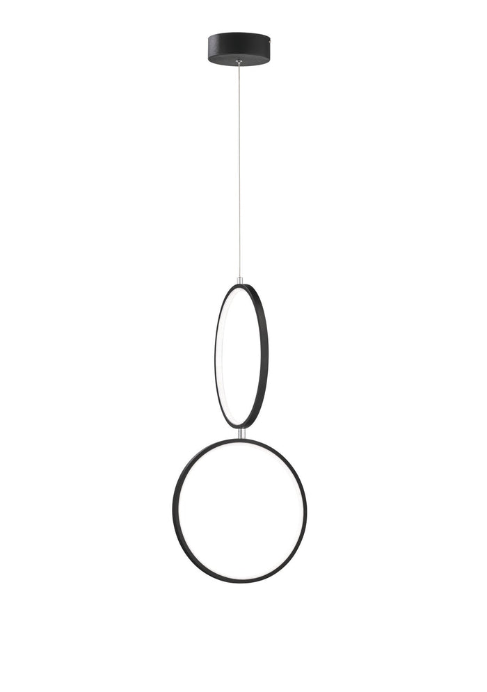 Lampada a Sospensione da Interno a LED in Metallo Nero Opaco