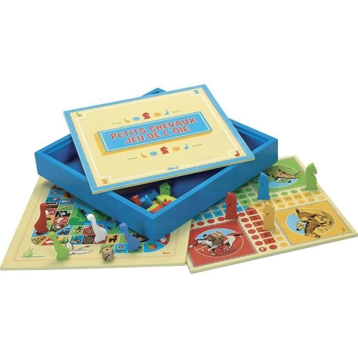 THE PLAYING TREE - 66310 - PICCOLI CAVALLI E GIOCHI D'OCA - SCATOLA DI LEGNO