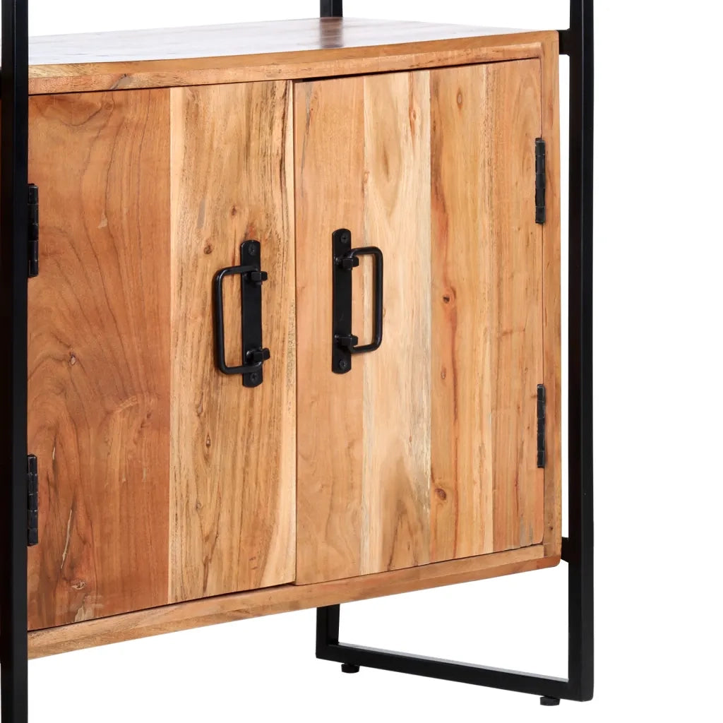 Libreria a 4 Livelli 80x30x180 cm in Legno Massello di Acacia 284420