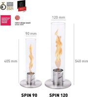 Lampada a Bio-etanolo Tafelhaard Spin 90 - Design Robusto per Interno ed Esterno - Lampada da Terra e Lampada da Tavolo con Stile