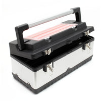 Valigetta porta attrezzi acciaio inox e plastica Cassetta portautensili con maniglia