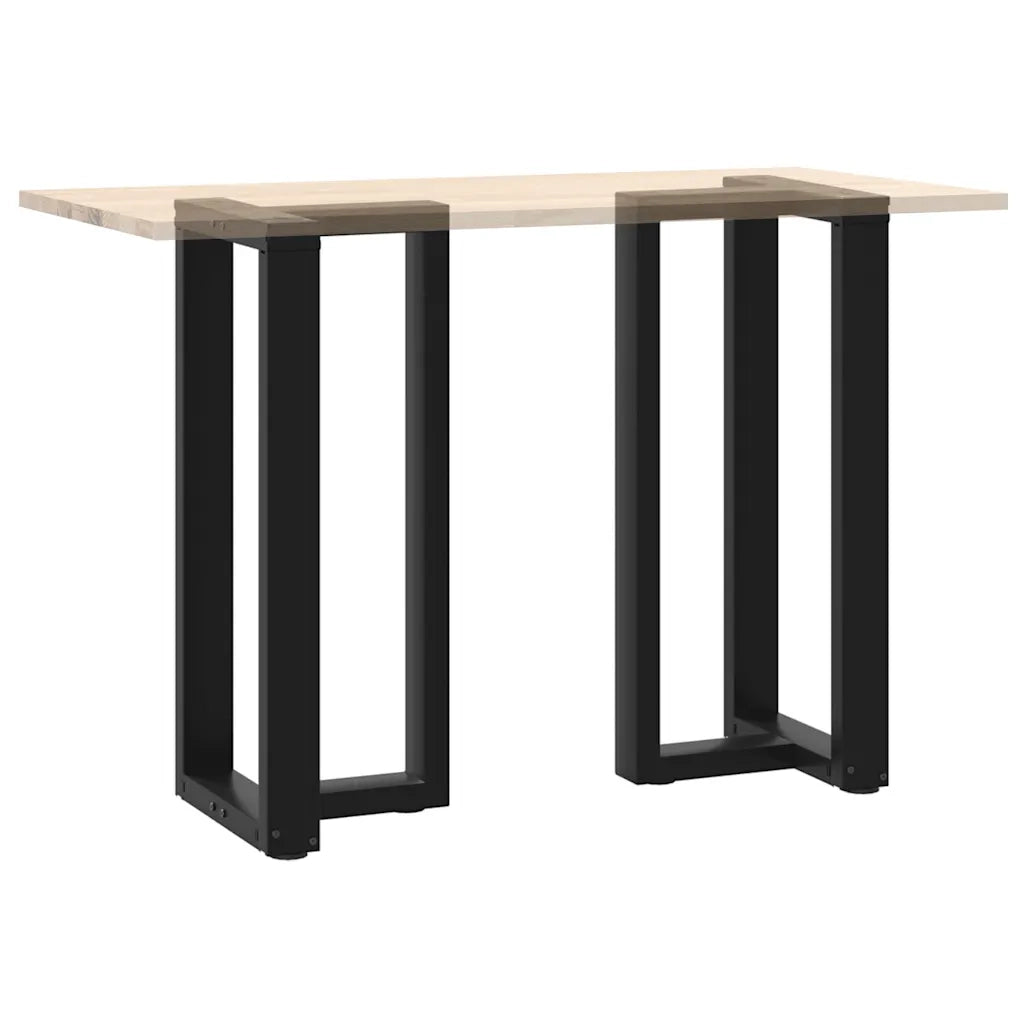 Gambe per tavolo da bar a forma di T 2 pz | Piede del tavolo nere 40x35x(90-91) cm in acciaio