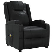 Poltrona Massaggiante Reclinabile Nera in Similpelle cod mxl 51725
