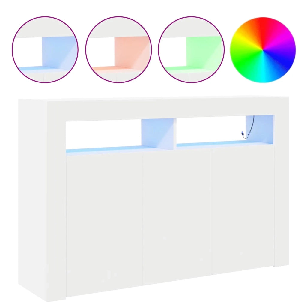 Credenza Bianco 116 x 30 x 75 cm Legno multistrato 3333876