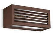 GES312- APPLIQUE 1 LUCE ATTACCO E27 IP4 COLORE RUGGINE L.25XH.10,8CM