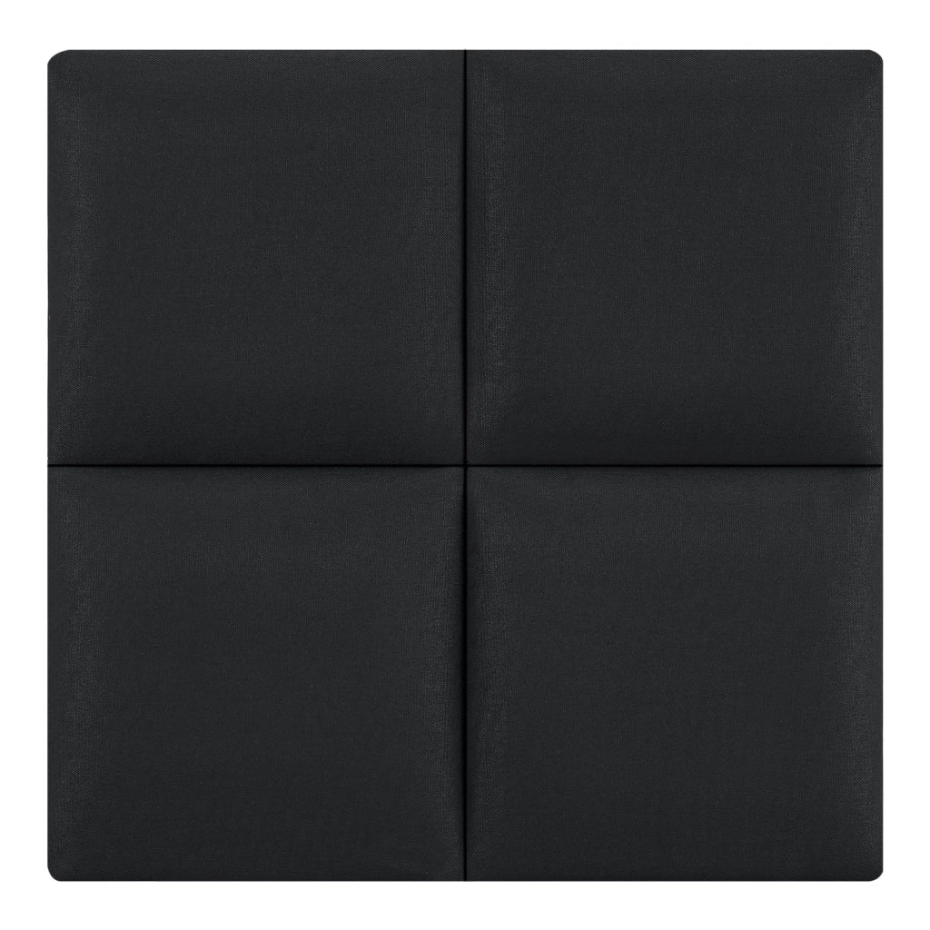 Set di 4 cuscini da parete in tessuto 30 x 30 cm nero 03_0010644