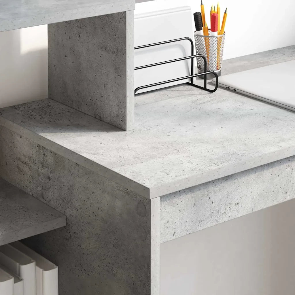 Scrivania | Tavolo da Ufficio Grigio cemento 100 x 40 x 90 cm Legno multistrato