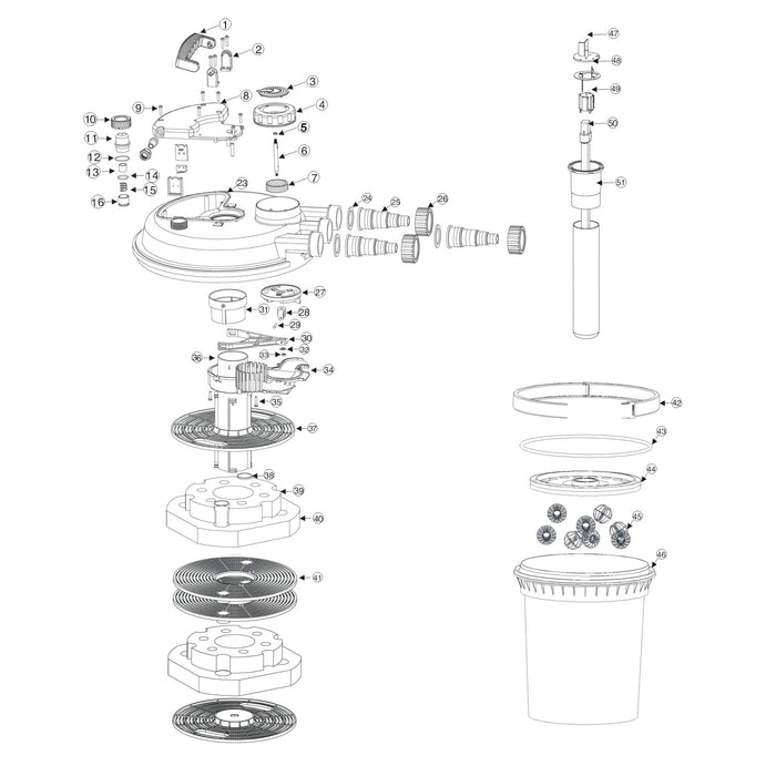 Ricambio per biofiltro a pressione per laghetti CPF-180/250 Coperchio filtro