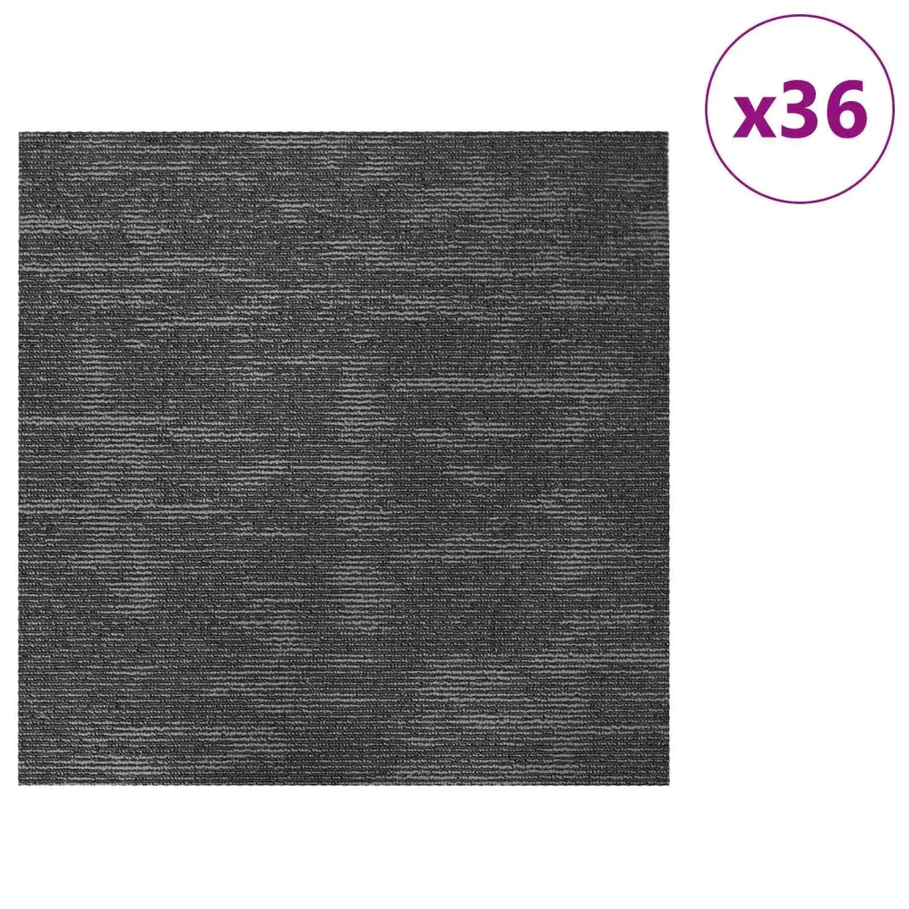 Piastrella per Tappeto Grigio Carbone 50 x 50 cm 36 pz CFW7274325
