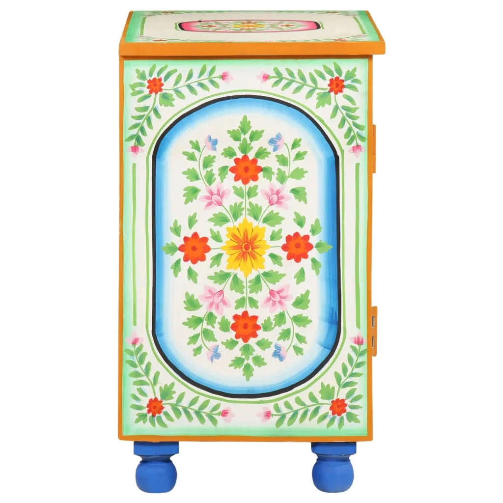 Credenza Dipinta a Mano 70x35x60 cm in Legno di Mango cod mxl 54783