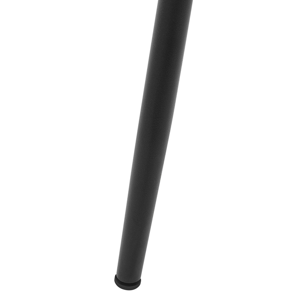Set di 2 Sedie da Pranzo Seduta Sintetica Bianca Gambe in Metallo Nero Schienale Net Design Moderno Scandinavo