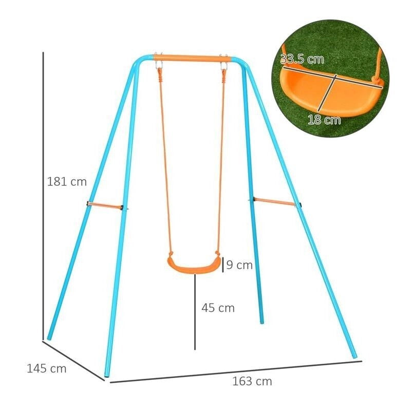 ALTALENA PER BAMBINI IN ACCIAIO CON SEGGIOLINO E PICCHETTI 163X145X181 CM